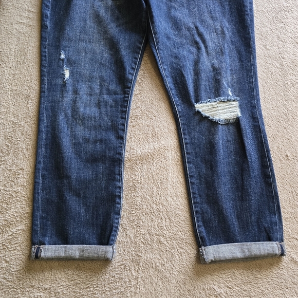DL1961 Stevie Mid Rise Cuffed Slim Boyfriend Distressed jeans in Hawley size 32 - Picture 6 of 13